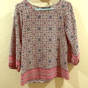 Carmella quarter sleeve blouse